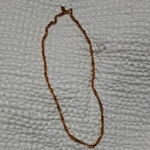 Gold Twisted Rope Chain Necklace